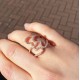 TRIPLE HEART RING ROSE