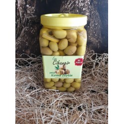 Manisa Akhisar Cihangir Kirma Yesil Zeytin Az Tuzlu Net. 1,3 KG